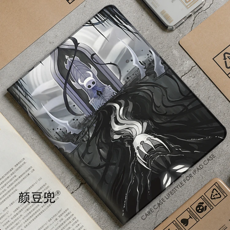 Hollow Knight Anime Game For Samsung Galaxy Tab A7 Lite 8.7 2021 Case S9 Plus Tri-fold stand Cover Galaxy Tab S6Lite Tab S8 Plus