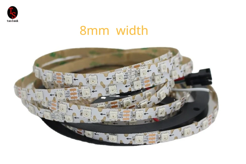 1/2/3/4/5M WS2812B ws2812 5mm  8mm PCB S shape type Addressable RGB LED pixel strip bendable 60leds 60pixels/m 5V led lights