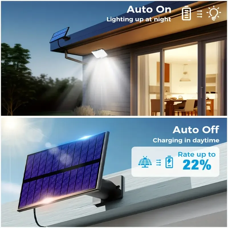 Solar Lights Outdoor LEDs Solar Security Lights Outdoor Garden Motion Sensor 3 Modes Waterproof Split Solar Flood Wall Lights image 2