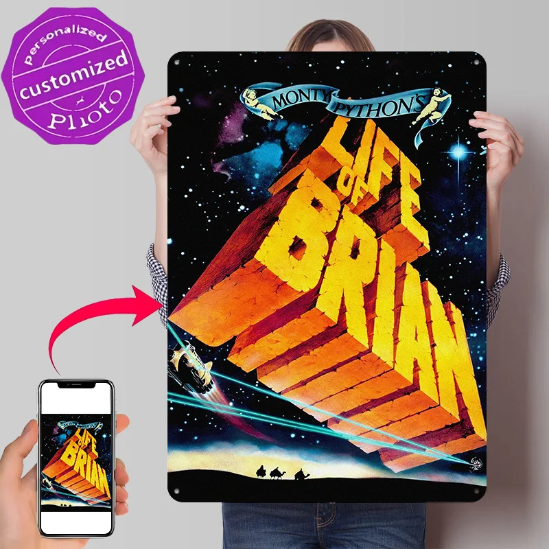 Monty Python's Life of Brian Metal Poster Perfect Gift for Fans Lovers Personalized Wall Art Metal Sign for Room Decoration Man