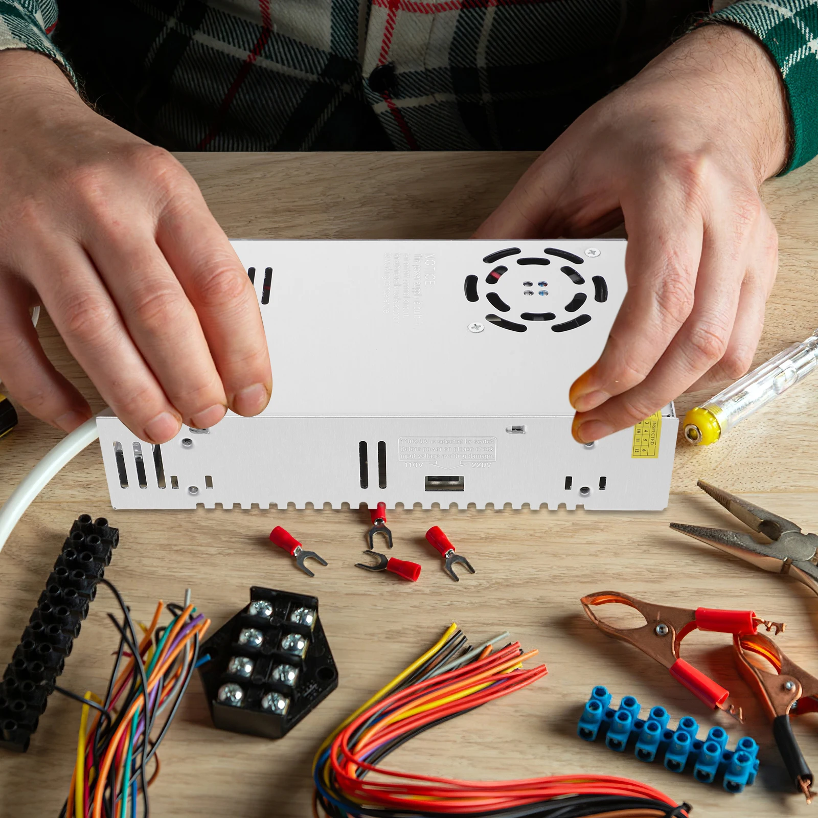 

LED Light Strip Power Adapter Iron Box Constant Voltage Industrial Switching Supply Low Voltage Transformers Adjustable for LED