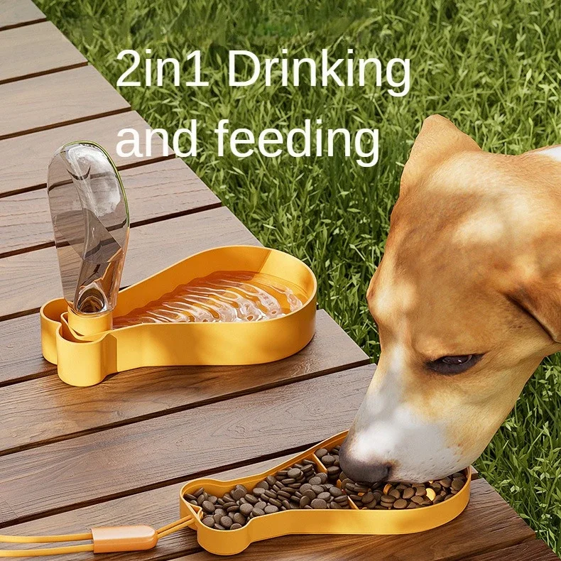 2 in1 Pet Outdoor Portable Bottle feeding and water Dog feeder forniture per l\'irrigazione water drinker cat Water fountain