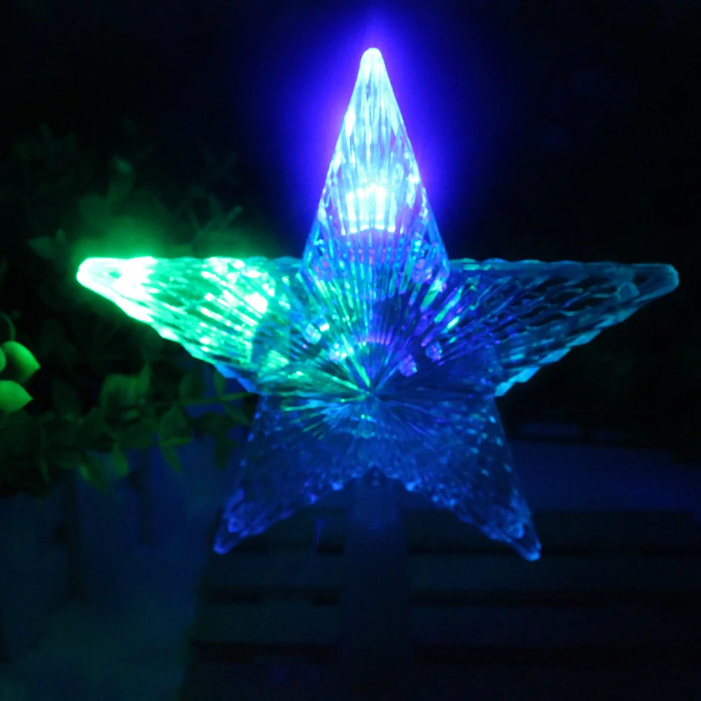 

LED Star Tree Topper Gold Glitter 5 Point Christmas Tree Decoration Sparkling Festival Treektop Star Festival Treetop