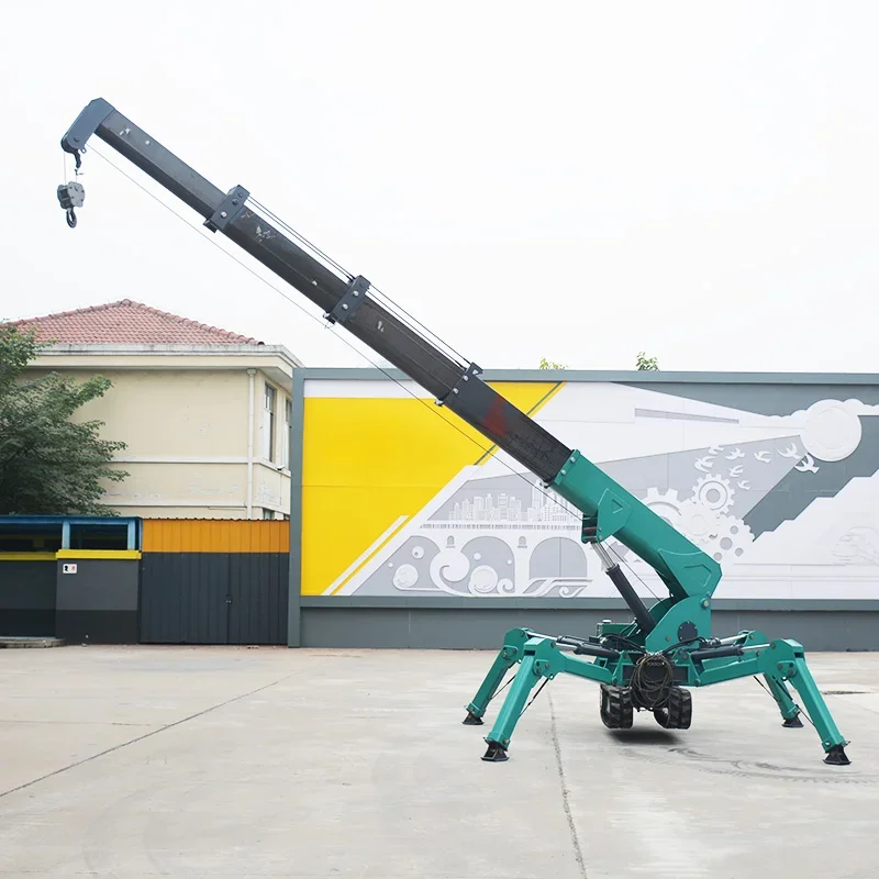 25m  China Hydraulic Crawler Crane Multi-functional 10ton Mini Spider Crane Remote Control Collapsible Spider Crane for Sale