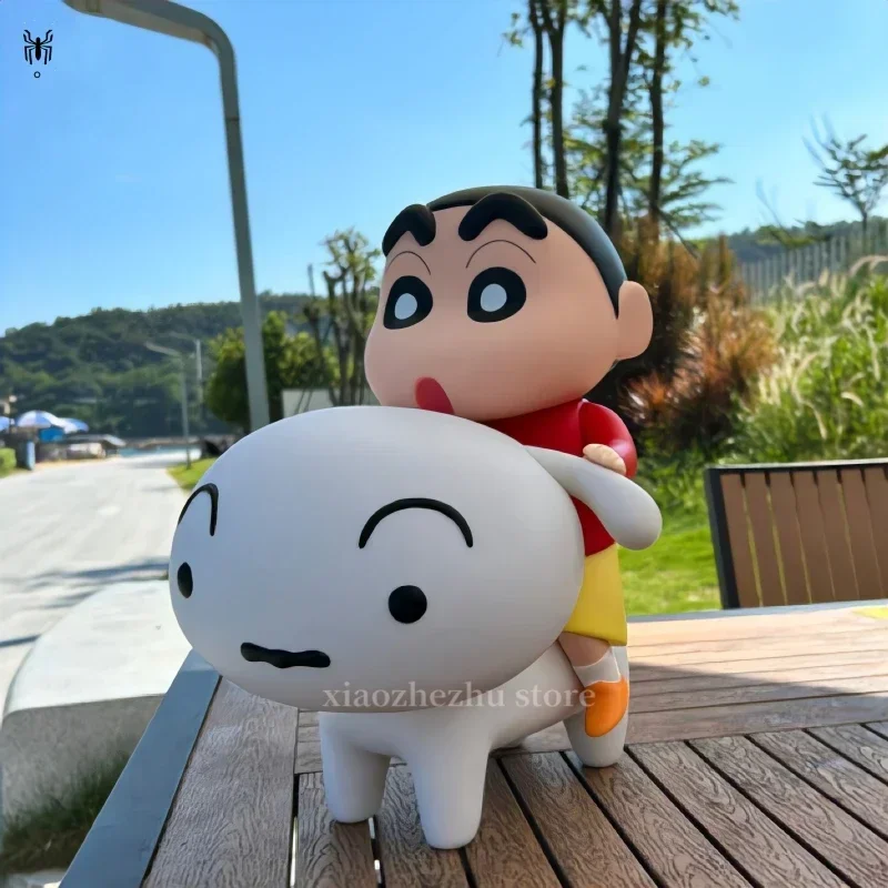 1:1 40cm Large Crayon Shin-chan Action Figure Kawaii Frog Hat Figurine Anime Collection Pvc Model Statue Dolls Xmas Gift Toys