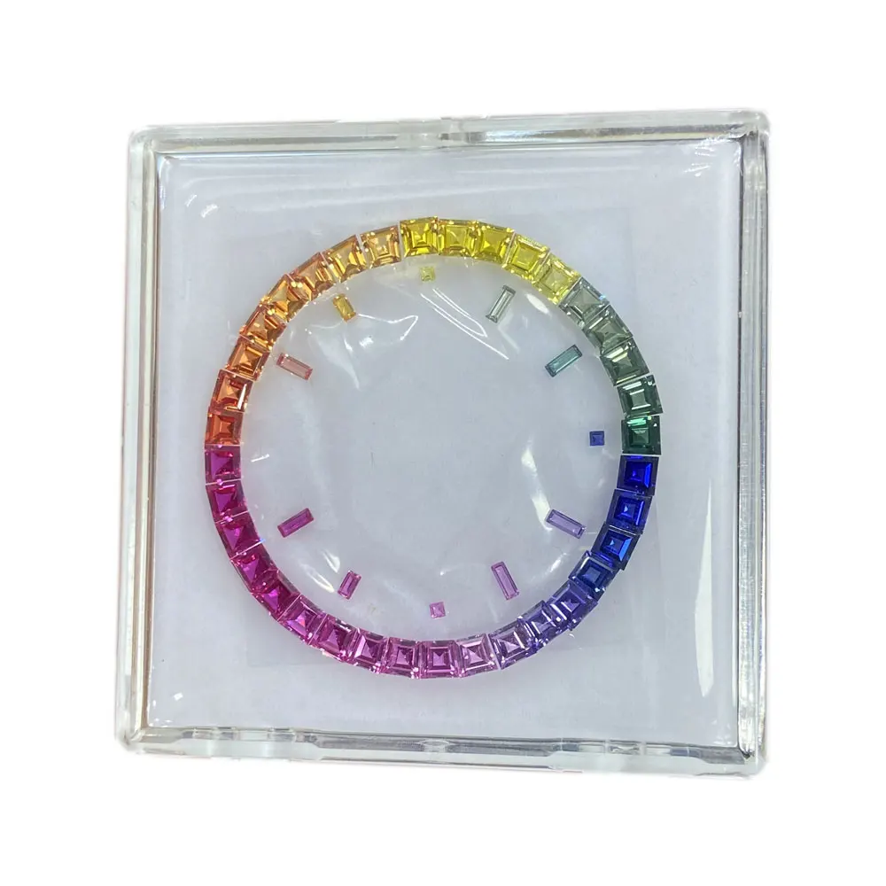 

Lab Rainbow Sapphire Gemstone for 40mm Watch Bezel