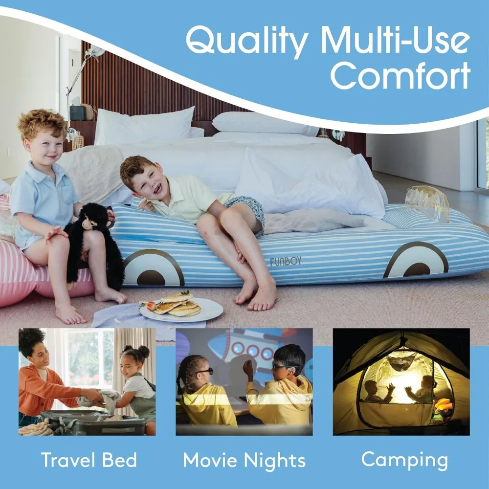 سرير محمول للأطفال مزدوج الحجم قابل للنفخ مع حقيبة حمل للنوم