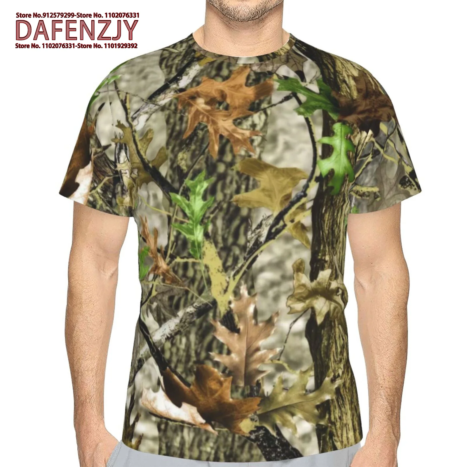 Jungle Camouflage T-Shirt Men 3d Print Tree Leaves Graphic Short Sleeve Outdoor Camo Sports Tops Summer Breathable Tee Shirt