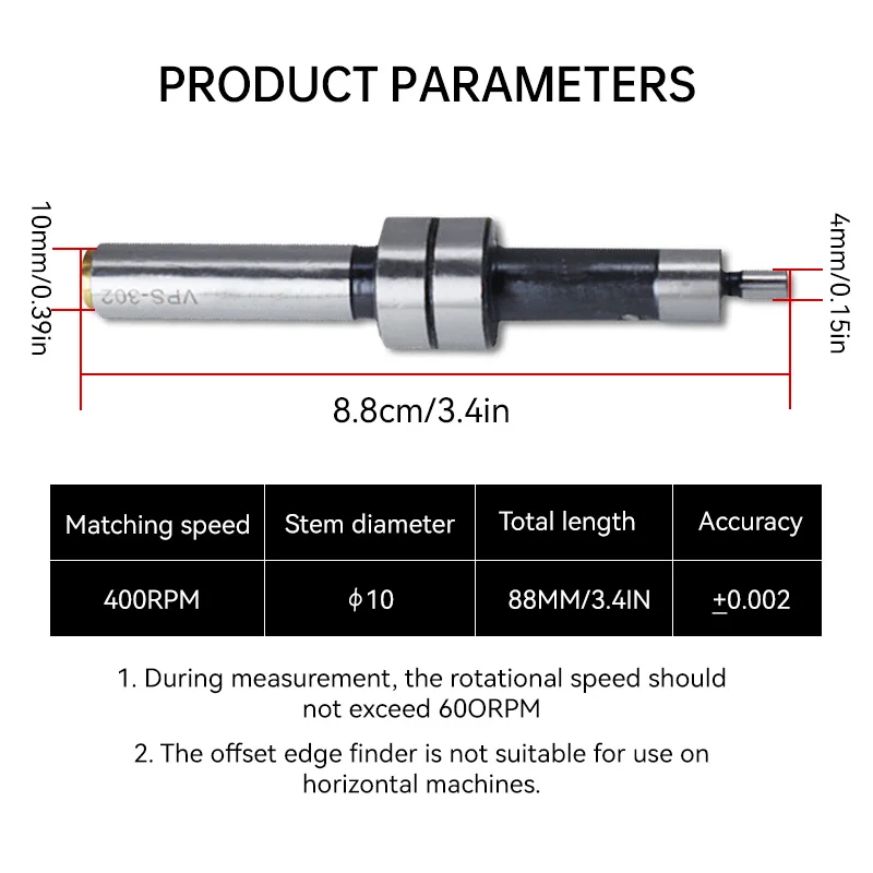 1pc Mechanical Edge Finder Magnetic 10MM Shank for CNC Milling Lathe Machine Touch Point Sensor Work Measurement Tool Accessory