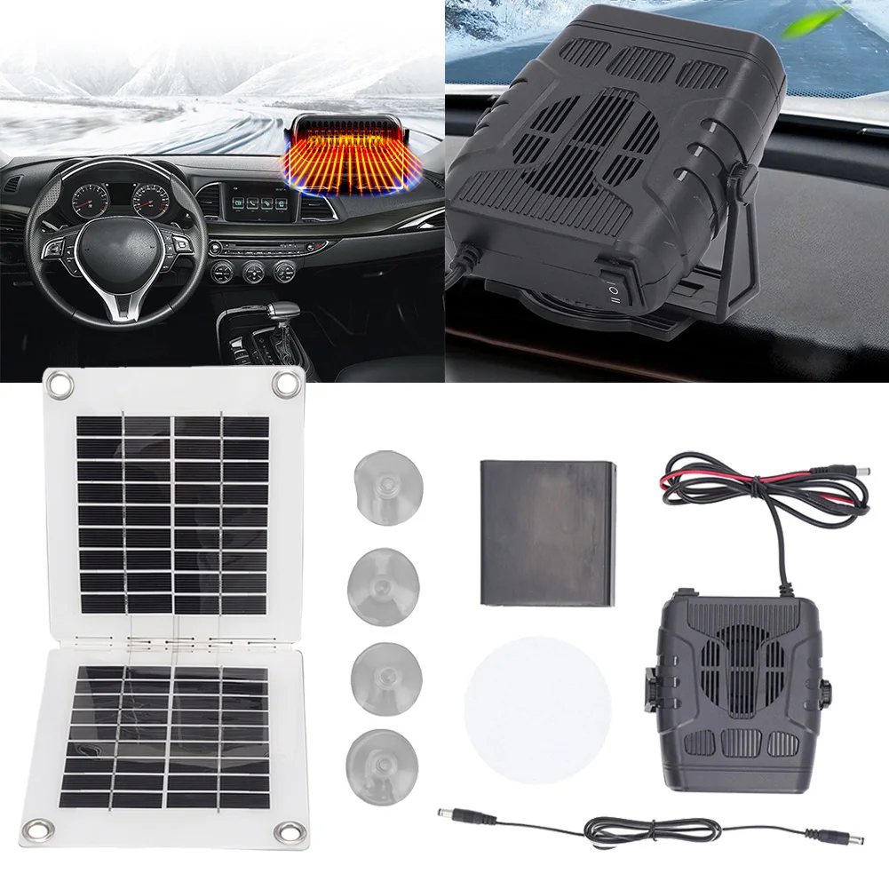 Car Defroster -10 70 -1F 120F Folding Solar Heater Weather Resistant Battery Compartment DC Output Large Use Area