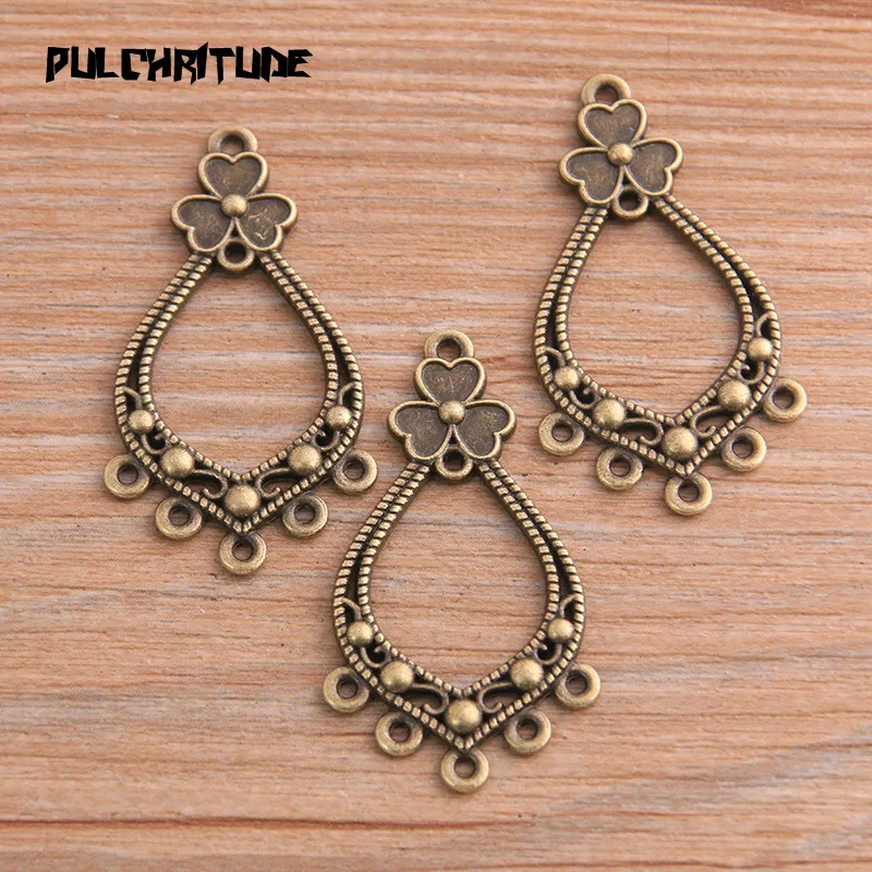 8pcs 23*41mm New Product Two Color Zinc Alloy Bottle Flower Porous Connectors Jewelry Making DIY Handmade Craft