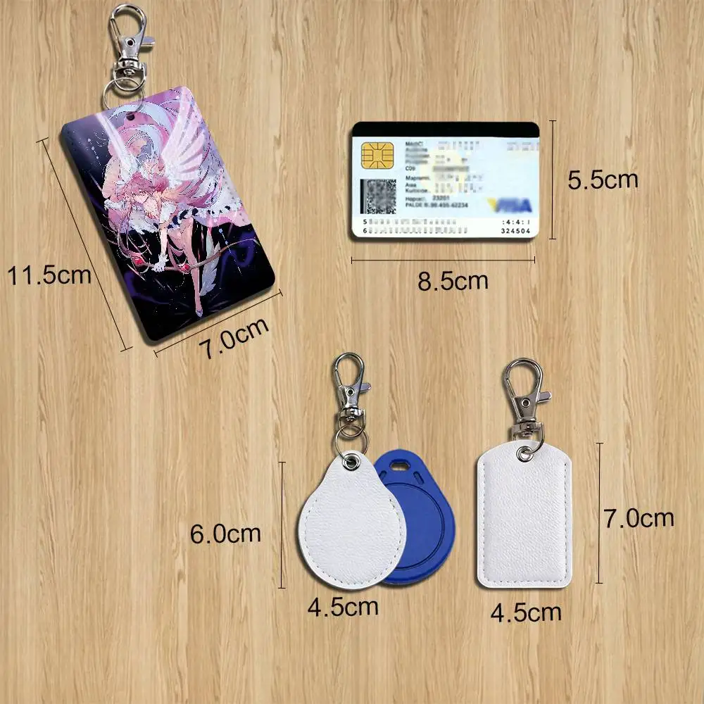 Madoka Magica gentle young Puella Magi Card Holder Keychain Key Ring Door Lock Access Protective Case For Security Gift
