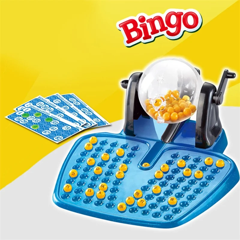 Classic Bingo Table Game Toy Rotary Cage Lottery Machine Set Family Reward Competition Party Simulation Lottery Board Games Toys