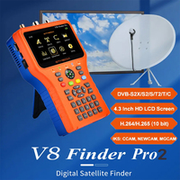 GTMEDIA V8 Finder Pro2 Sat Signal Finder Meter DVB-S2/T2/C Combo HD Digital Satfinder with HEVC MPEG-4, Satellite TV Receiver