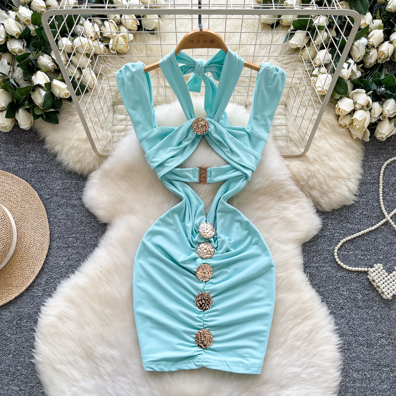 

Сексуальное элегантное тонкое вечернее платье без рукавов с лямкой на шее, женские вечерние корейские модные платья для церемоний