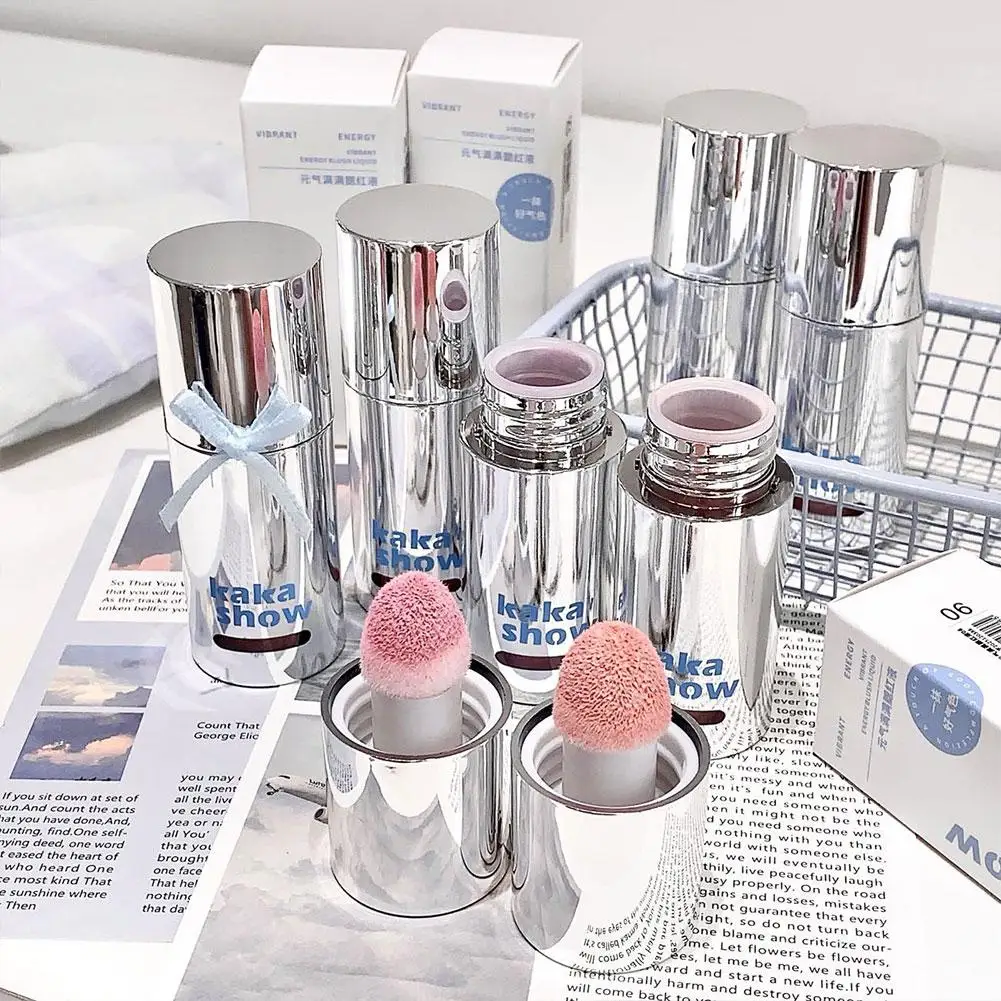 KAKASHOW Vitality Liquid Blush Nawilżający, lekki jak woda, długotrwały makijaż, łatwy do rozmazywania płynny róż 5ml
