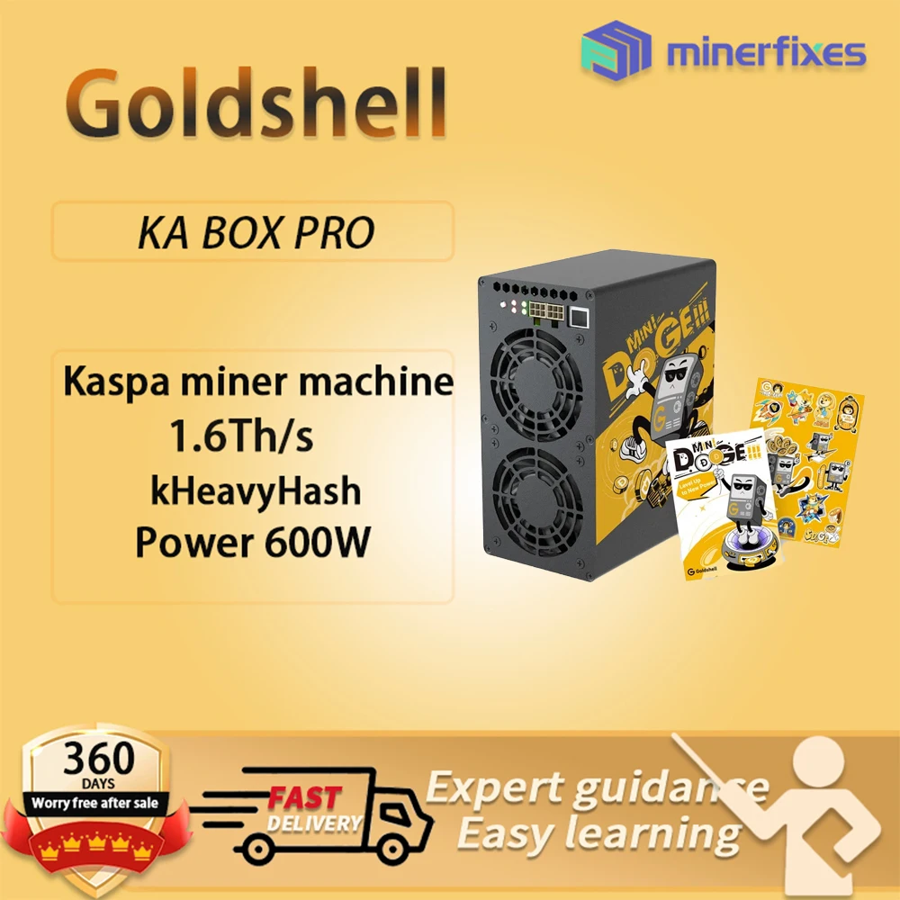 

Новый Goldshell KA BOX Pro 1.6Th/s Kaspa Miner Crypto Mining Machine с блоком питания ASIC Mining Goldshell KA BOX PRO KAS Miner для дома