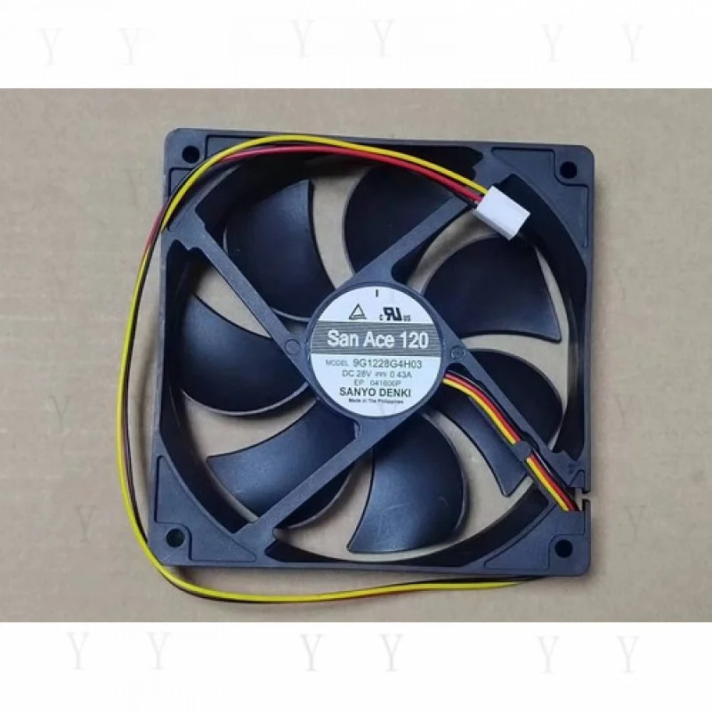 Y+ 1 PCS for  SANYO FAN 9G1228G4H03 DC 28V 0.43A 12025 12cm 3 PIN cooling fan