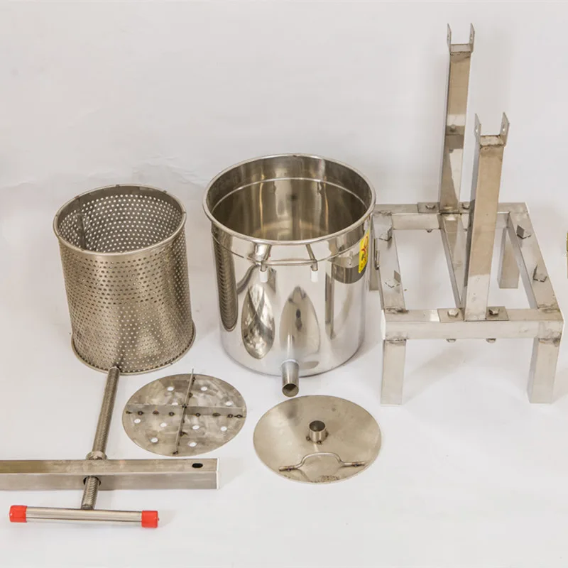 220V プレスハニープレスワックスプレス輸出肥厚ステンレス鋼ワインプレスフィルター養蜂ツール