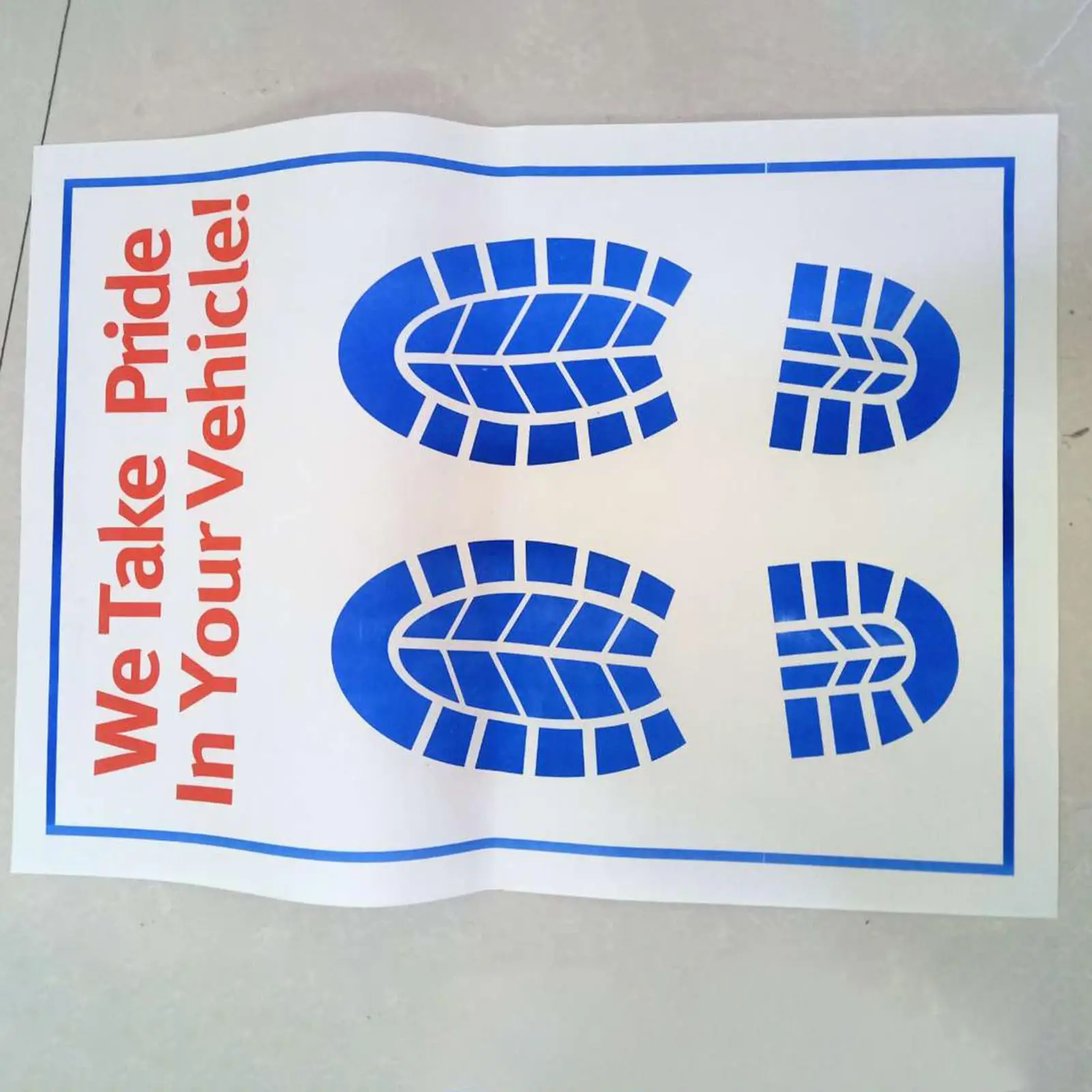 Car Foot Pad Paper Floor Mat Protector Foldable Easy to Carry Car Interior Accessories for Auto Maintenance Hotel Office