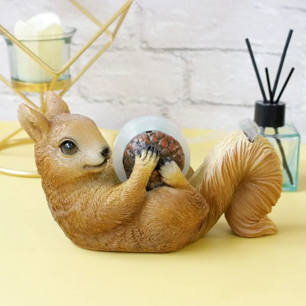 Cartoon Squirrel Tape Holder Animal Shaped Eco-friendly Squirrel Tape Dispenser Resin Squirrel Desktop Ornaments Office Supplies