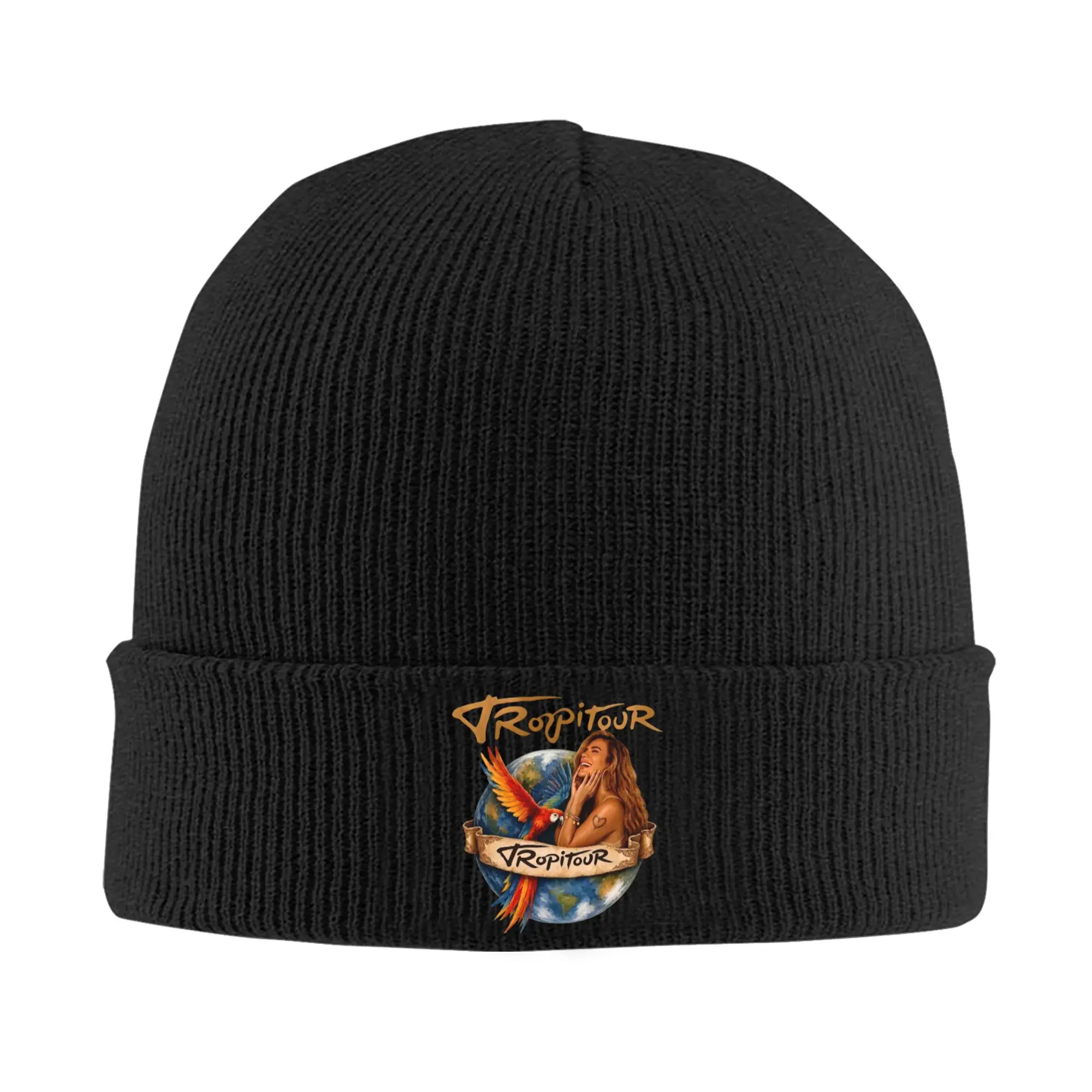 No Me Arrepiento De Sentir Tanto Karols G NMADST  Knitted Caps Women's Men's Beanie Winter Hats Acrylic  Crochet Melon Cap