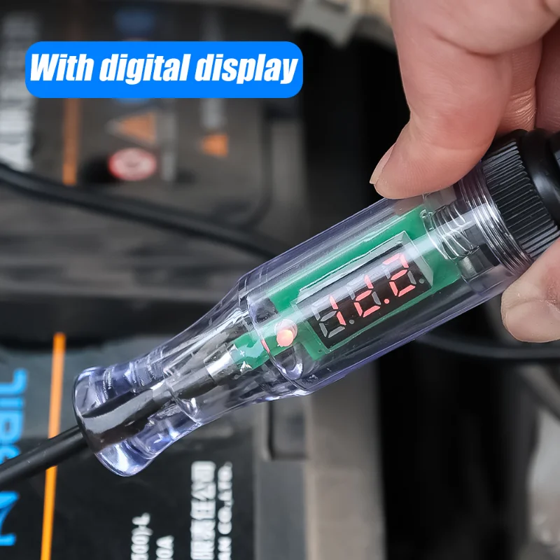 6V-37V Car Circuit Tester pen with Digital Display Positive Negative Tester Electric Probe Test Pen Auto Diagnostic Tools