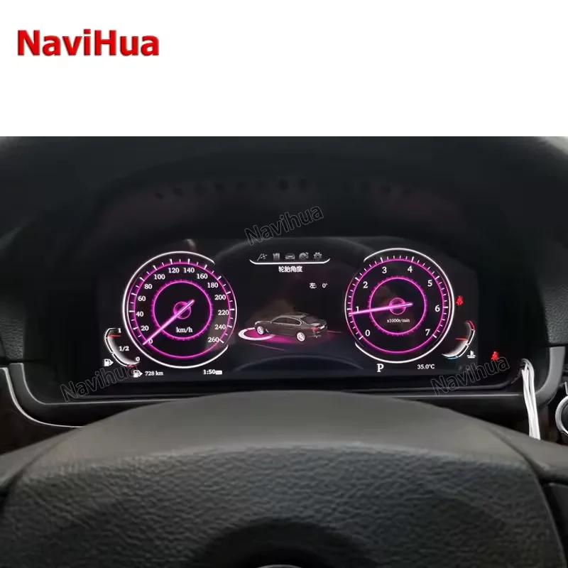 NaviHua Auto Meter Car Dashboard Digital Cluster Instrument Cockpit Digital Cluster Upgrade for BMW F01 F10 F12 CIC NBT