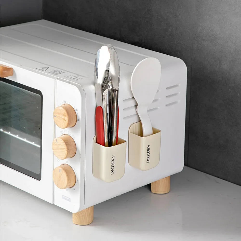 2pcs/set Multi-Functional Spoon Storage Rack - Wall-Mounted Organizer for Rice Cookers and Kitchen Utensils - Space-Saving Wall