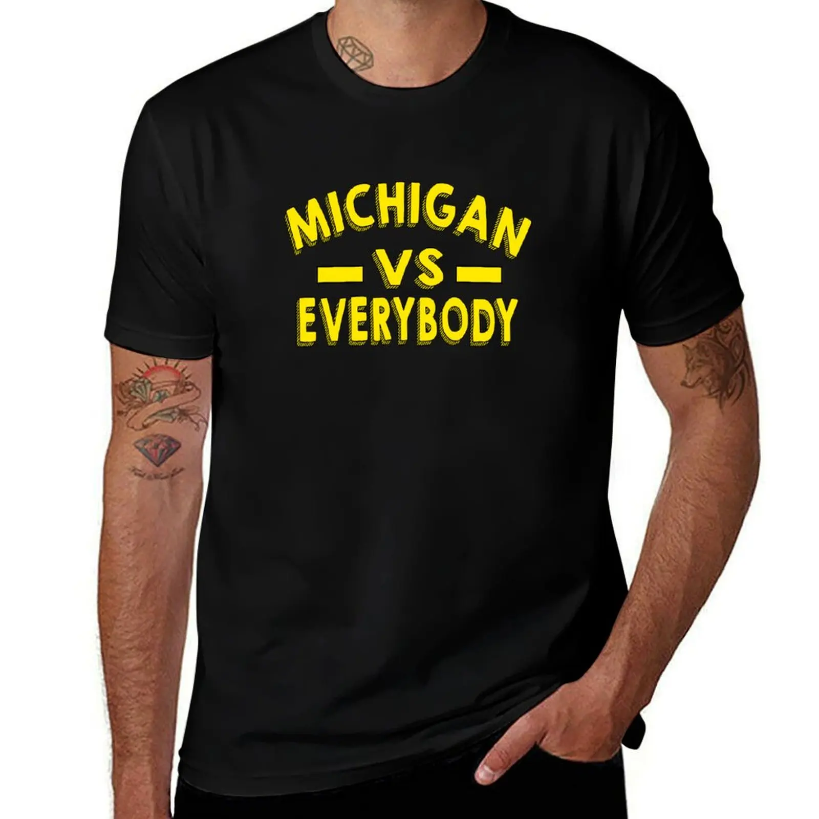 MICHIGAN VS EVERYBODY T-Shirt Big and Tall Short Sleeve Tee T-Shirt