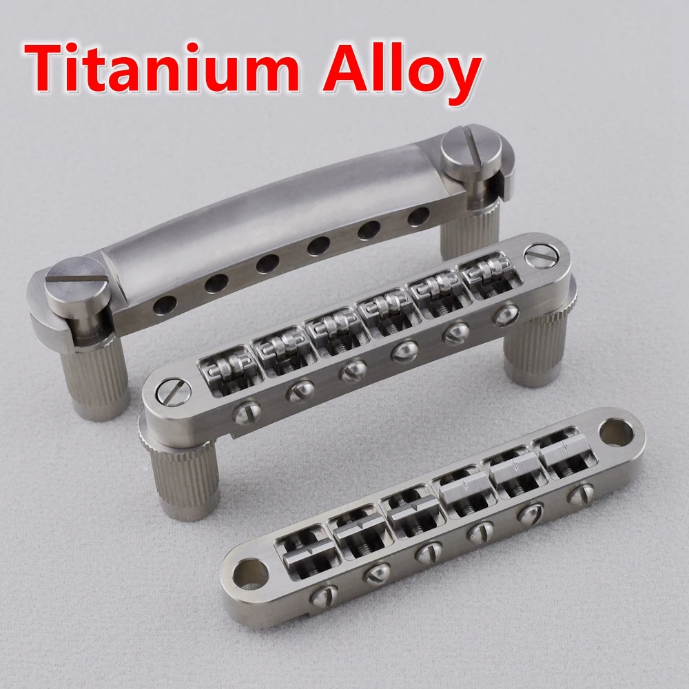 

1 Set Titanium Alloy Tune-O-Matic Roller Saddle Bridge For LP SG - Made in Japa