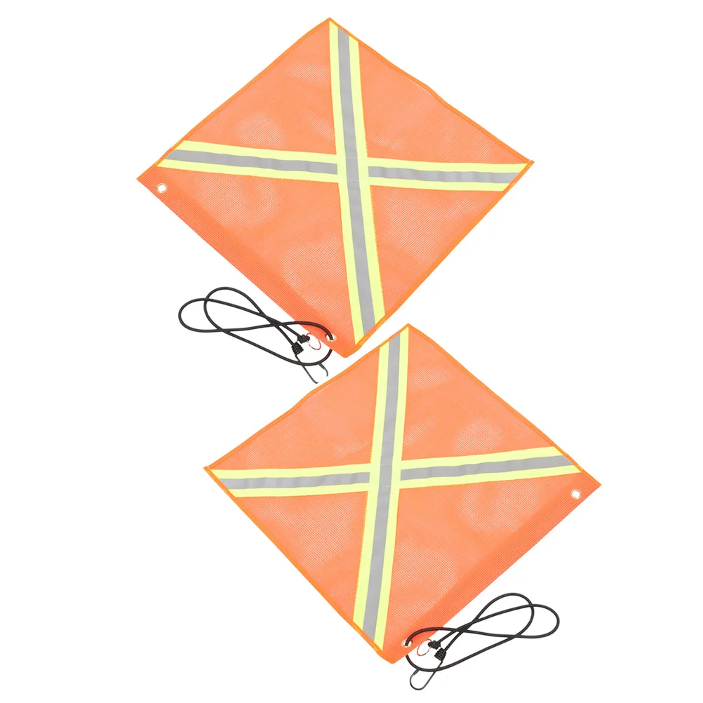 

2 Pcs Flags for Vehicles Car Night Safety Construction Emergency Signal Mesh Reflective