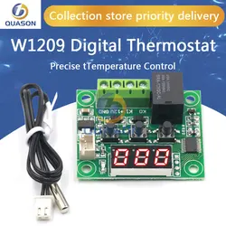 W1209 DC 12V heat cool temp thermostat temperature control switch temperature controller thermometer thermo controller + Case