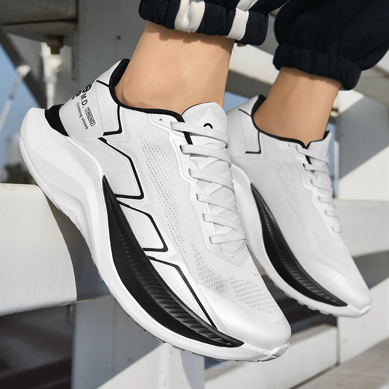 

2025 Men'S Running Shoes Casual Shoes Eva Soft Sole Classic Color Matching Simple And Versatile Thick Soled Outdoor Shoes