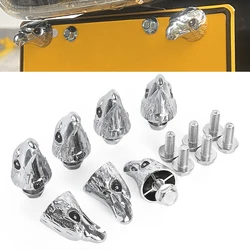 For License Plate Screws Universal Metal Eagle Head Bolts Windshield Trim Alloy License Number Plate Tag Frame Custom Decoration