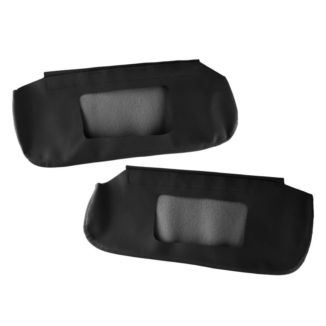 Microfiber Leather Black 1 Pair Front Left & Right Sun Visor Cover Trim Skin Fit for Chevrolet Camaro Pontiac Firebird 1993-2002