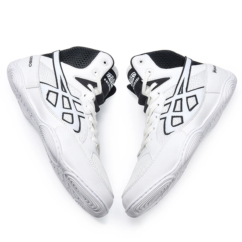 أحذية مصارعة فاخرة أحذية رياضية احترافية للملاكمة أحذية رياضية مريحة غير قابلة للانزلاق