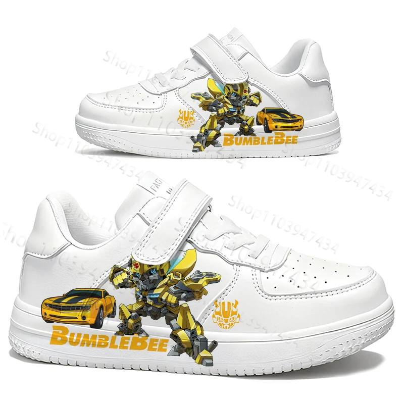 

2026 Transformers Youth Kids Casual Shoes Boys Girls Love Bumblebee Design Durable Comfortable White Soft Sports Shoes Gift