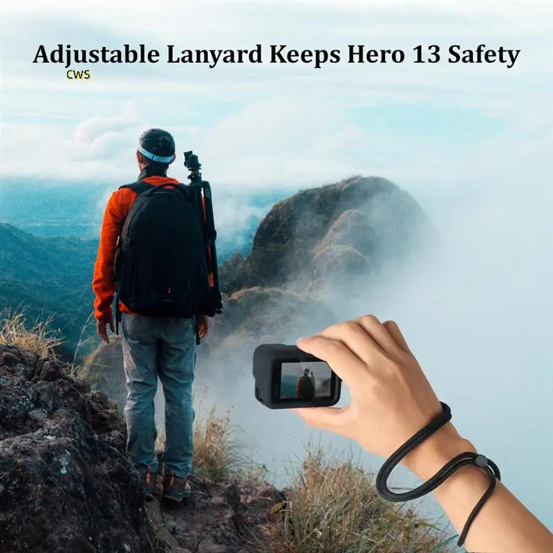 Силиконовый чехол для Gopro Hero 13, черные аксессуары, боковая крышка аккумулятора, защитные пленки для экрана, крышки объектива и ремешок