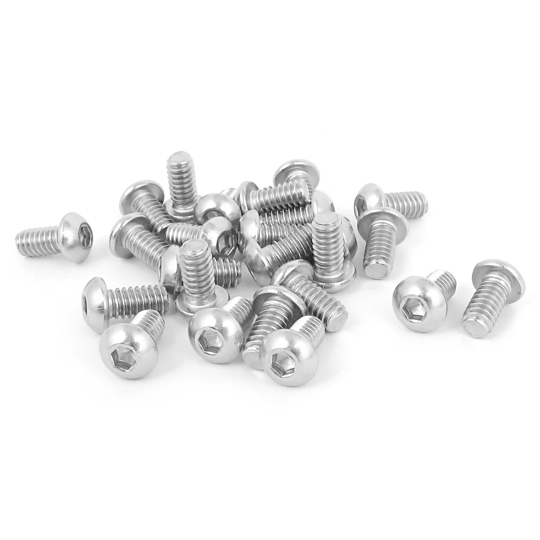 

25pcs 1/4"x1" /16"-18x1/2" 1/4"-20x1/2" Hex Socket Button Head Bolts Screws