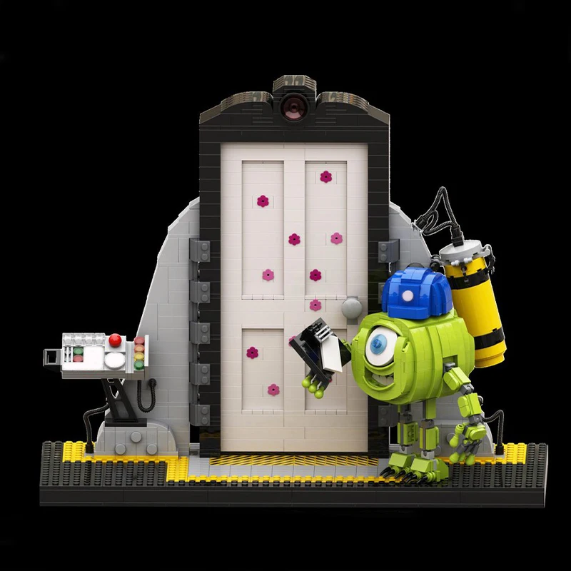 

1352pcs MOC Famous Animated Movie Monster & Co Door Modular Building Collection SeriesChristmasGifts RoomDecoration Girl's Toys