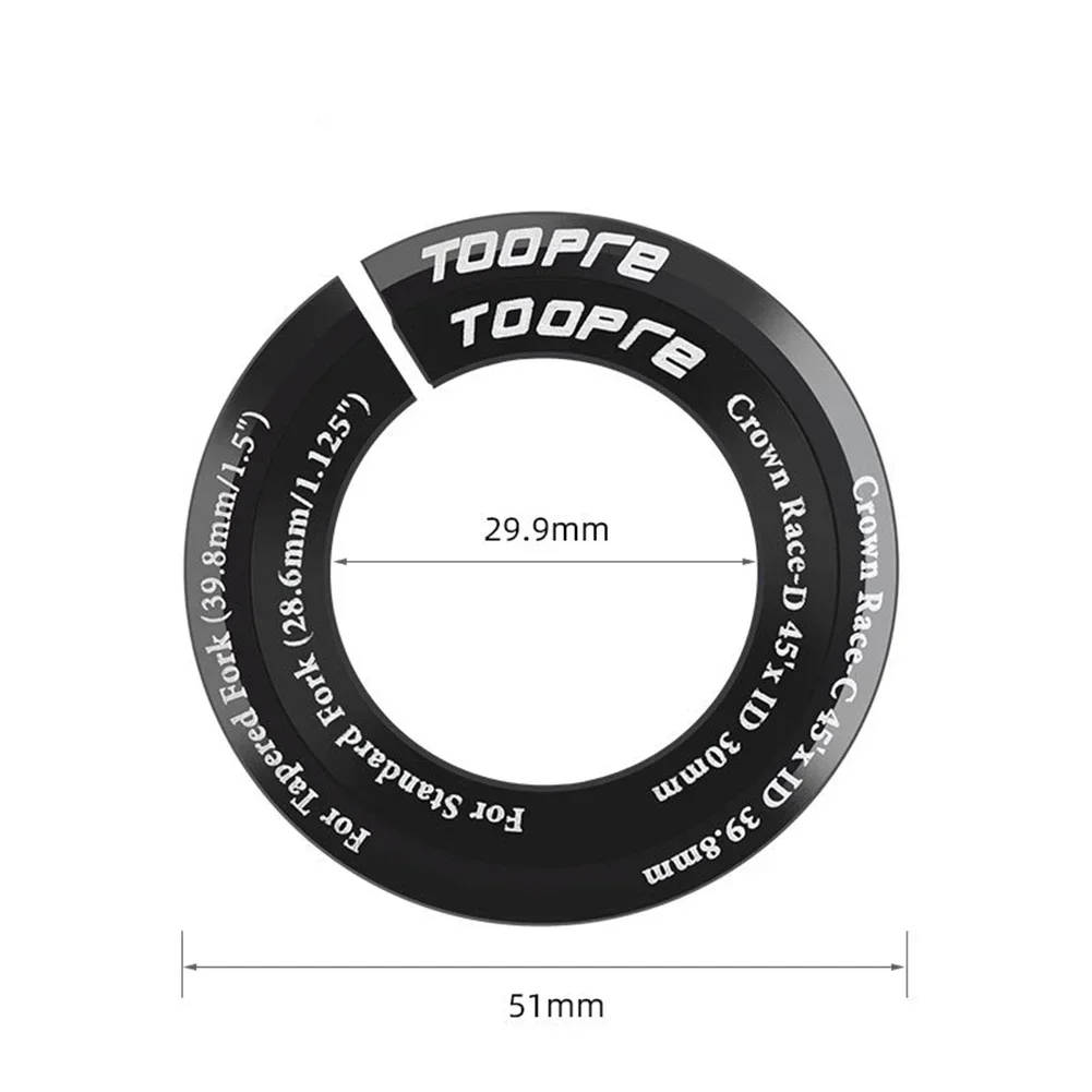 1.5in Bicycle Fork Tapered Straight Tube Aluminium Alloy Conversion Steerer Crown Fork Headtube Adapter Reducer Base Ring Spacer