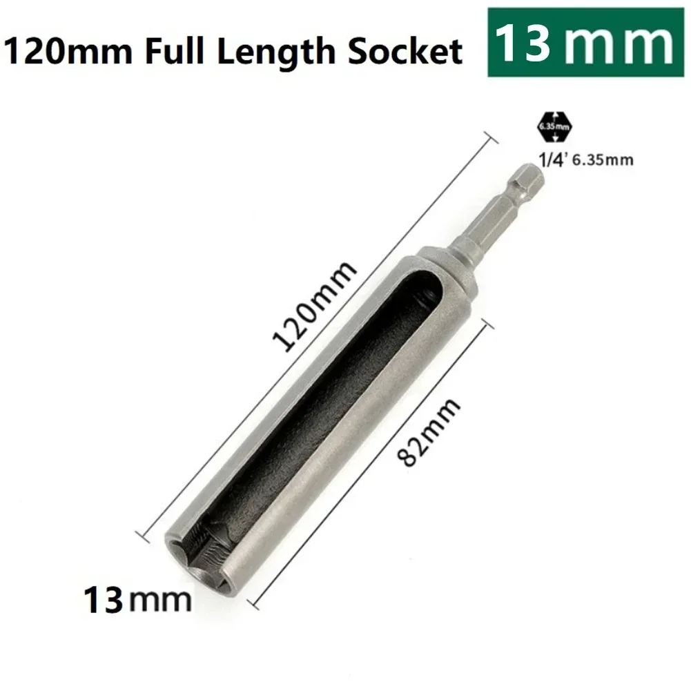 Reliable 14inch Nut Driver Hex Shank Slotted Drill Bit Socket Wrench for Easy and Quick Nuts and Bolts Handling