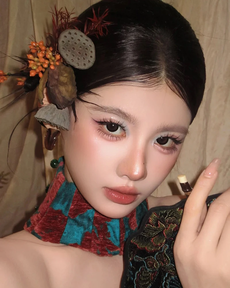 Delicate Chinese Style Lotus Pod Hairpin Set for Bridal Wedding Dress Unique National Wind Headwear