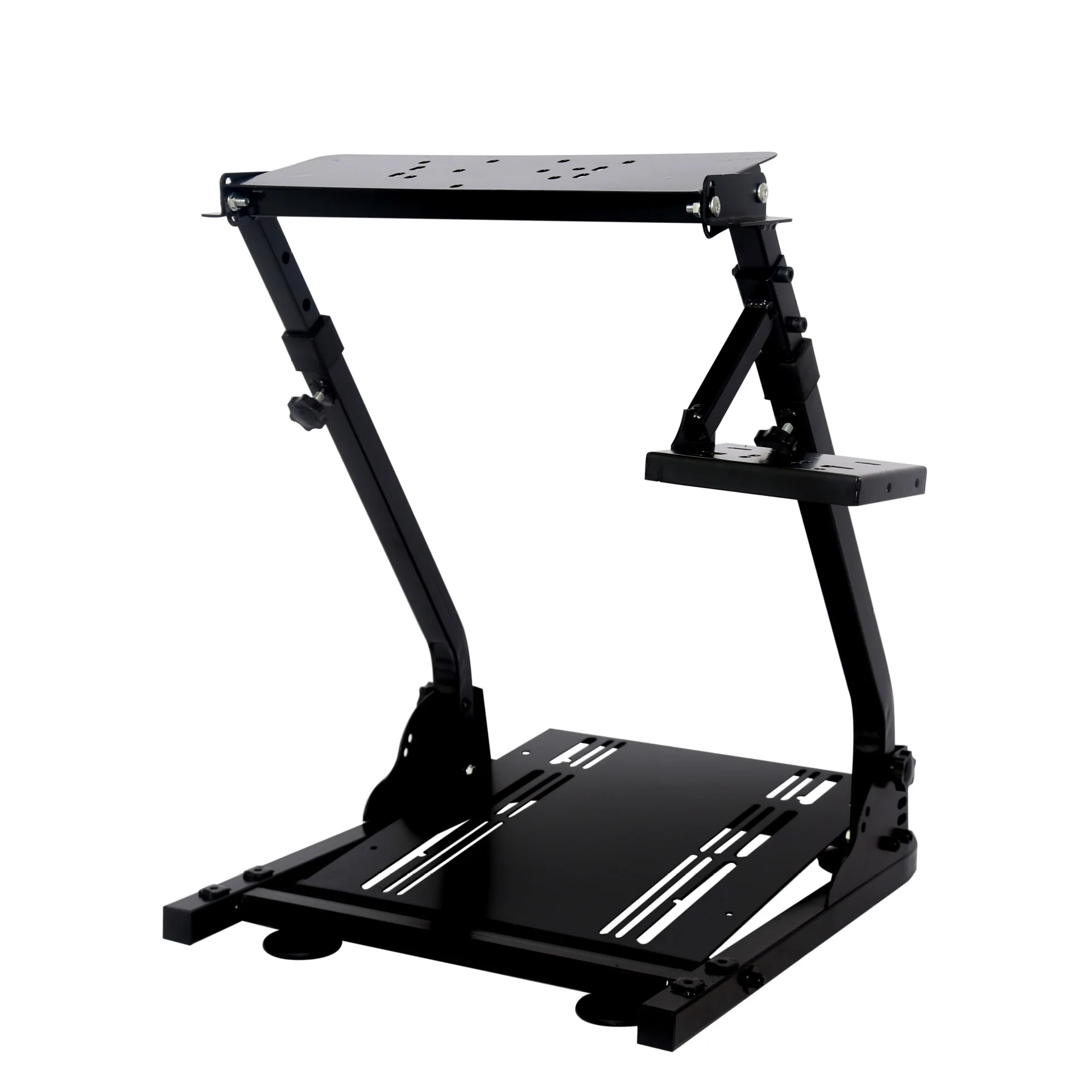 Folding sim racing game steering wheel seat stand view 3