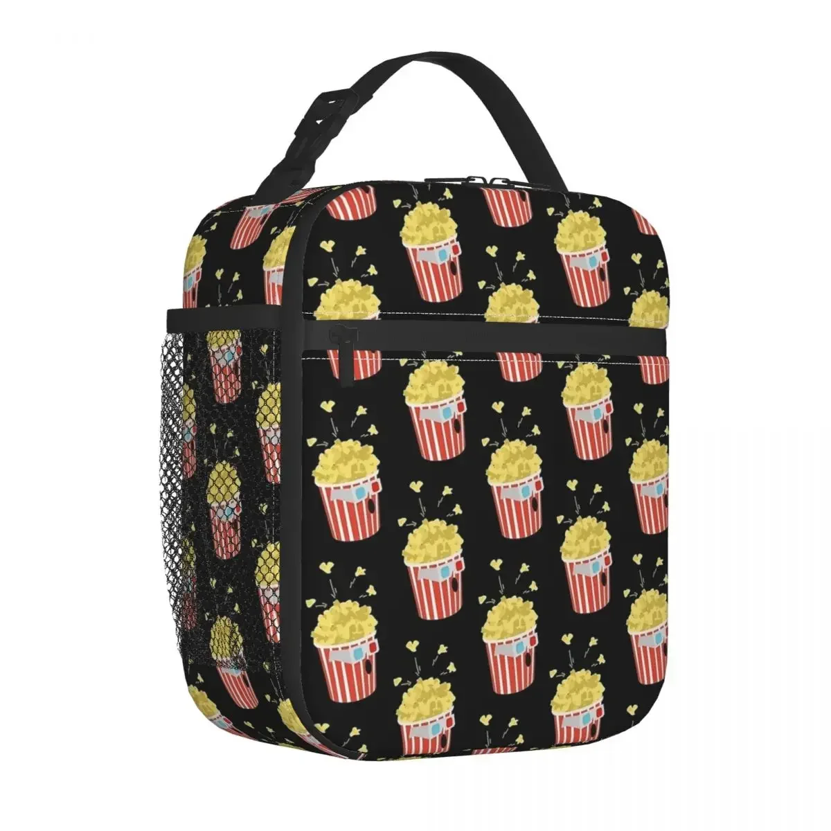 

Lunch Box Funny Buttered Popcorn 3D Glasses Merch Storage Food Box Unique Design Cooler Thermal Lunch Box For School