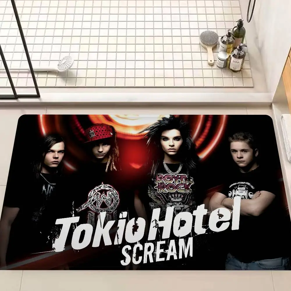 Band Tom Bill Kaulitz Tokio Hotel Kitchen Mat Room Bedroom Decoration Balcony Anti-Slip Doormat Living Room Alfombra