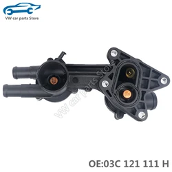 03C121111H Thermostat Cooling Housing Assembly For EA111 Engine 1.4T POLO Golf Tiguan Passat B7 CC EOS Jetta Fabia 03C 121 111 B