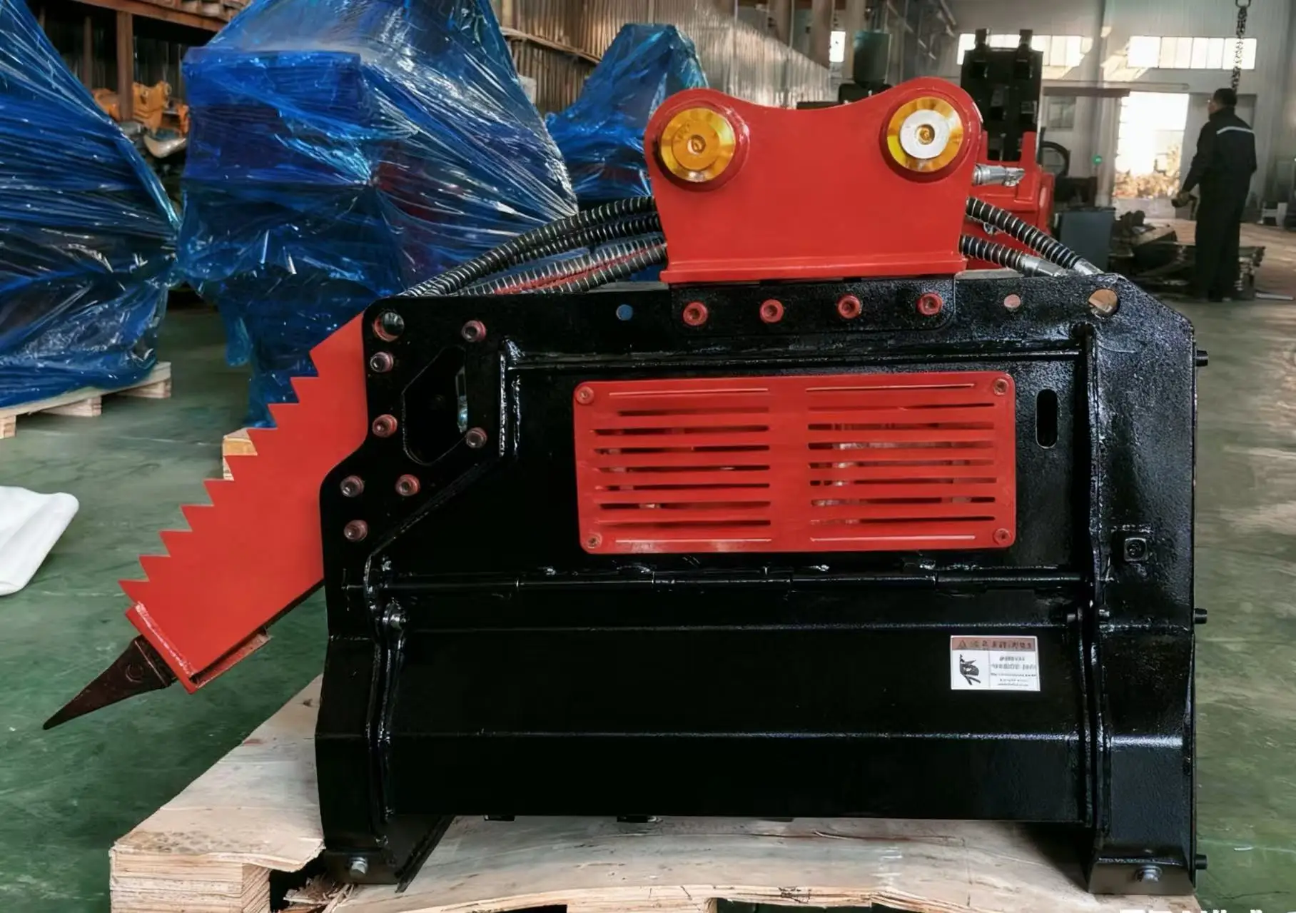 Reliable RIBETTER Wood Chipper with Gearbox Bearing Engine for 3-15t Excavator Brush