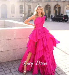 Lucy  Ball Gown Party Dress Irregular Shape Satin Line A Strapless Dresses Gala Robe Soiree De Luxe 2024 Evening Customized